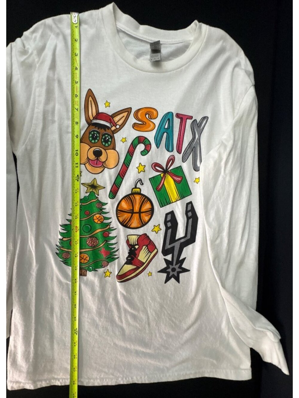 San Antonio Spurs White Long Sleeve T-Shirt Spurs Mascot Coyote Size M SATX - Picture 8 of 15